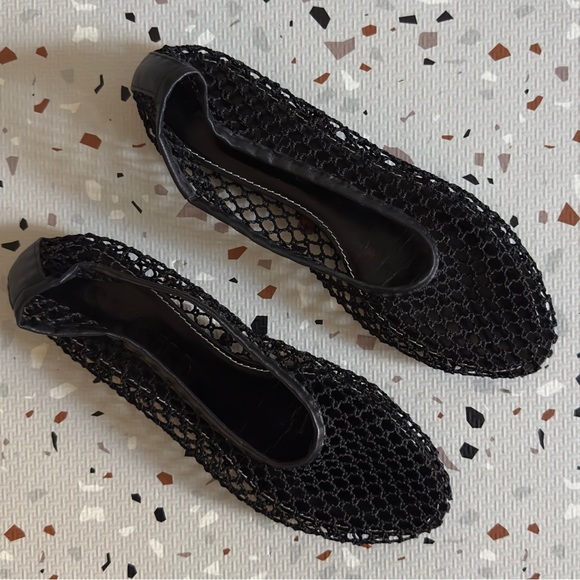 Staud Alba Ballet Flat Black Netting Size 42, US 12 - Picture 2 of 9